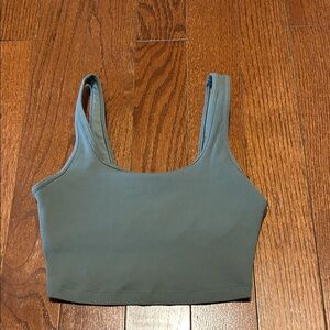 Ladies size s offline by aerie army green ribbed crop workout tank